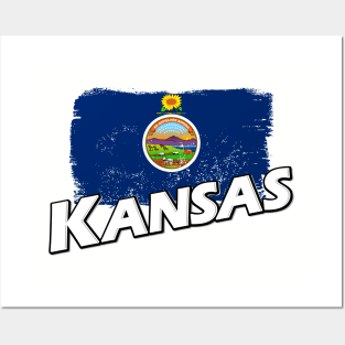 Kansas flag Posters and Art